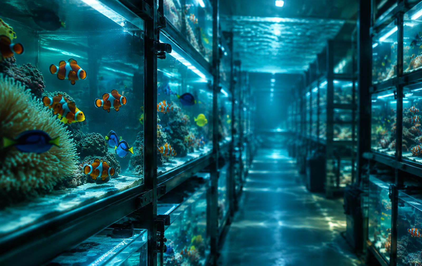 Aquarium breeding tanks